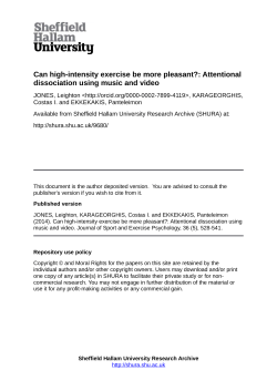 Can high-intensity exercise be more pleasant?: Attentional