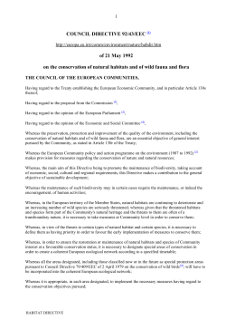 council directive 92/43/eec (1)