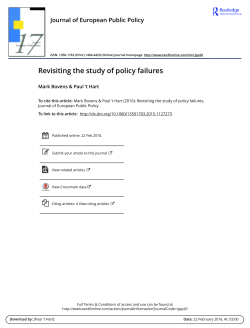 Revisiting the study of policy failures