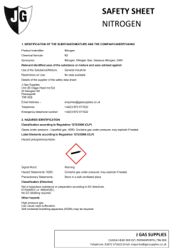 SAFETY SHEET NITROGEN