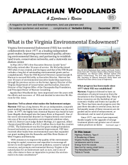 App Wood Dec14 - Virginia Environmental Endowment