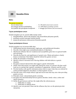 20 Genetika Klinis - Ilmu Kesehatan Anak