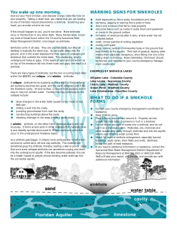 Sinkhole - Suwannee River Water Management District