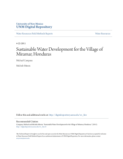 Sustainable Water Development for the Village of Miramar, Honduras