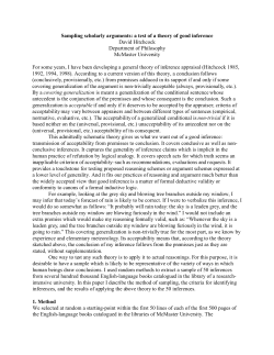 Sampling scholarly arguments: a test of a theory of good inference