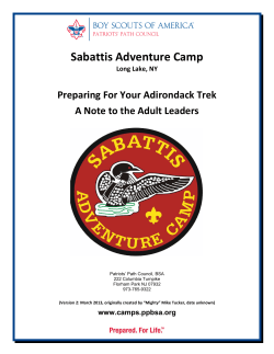 Sabattis Adventure Camp - Camping