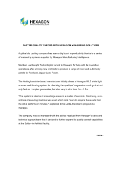 Faster quality checks with Hexagon measuring solutions