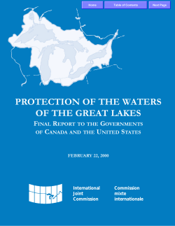 Protection of the Waters of the Great Lakes