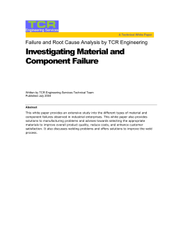 Investigating Material and Component Failure