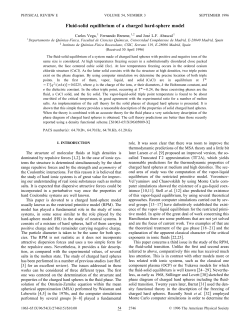 Fluid-solid equilibrium of a charged hard-sphere model