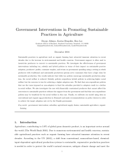 Government Interventions in Promoting Sustainable Practices in
