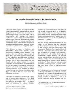 An Introduction to the Study of the Danube Script