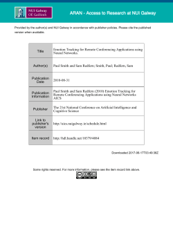 Title Emotion Tracking for Remote Conferencing Applications using