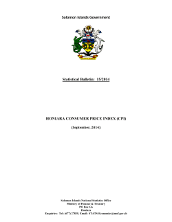 Statistical Bulletin 15-2014 CPI September