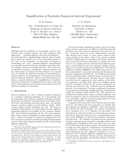 Simplification of Symbolic-Numerical Interval Expressions∗