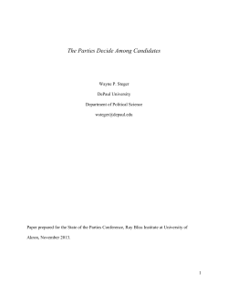 The Parties Decide Among Candidates