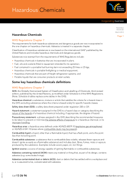 Hazardous Chemicals - Australian Business