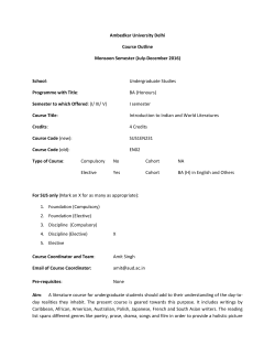 July-December 2016 - Ambedkar University Delhi