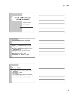 How to get Something for Nothing