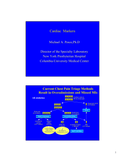 Cardiac Markers - Columbia University