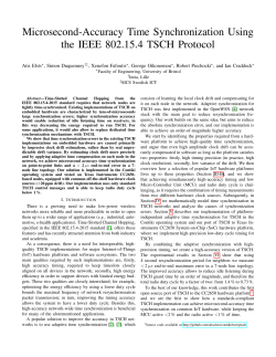 Microsecond-Accuracy Time Synchronization Using the IEEE 802.15