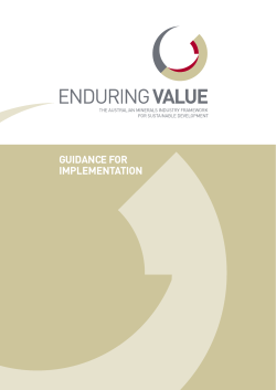 GUIDANCE FOR IMPLEMENTATION - Minerals Council of Australia