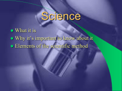 Methods of science