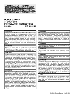 dodge dakota 3&rdquo; body lift installation