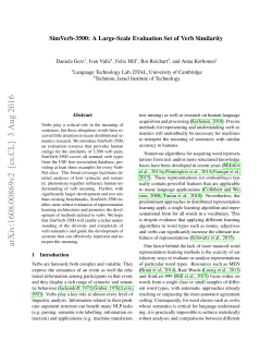 SimVerb-3500: A Large-Scale Evaluation Set of Verb Similarity