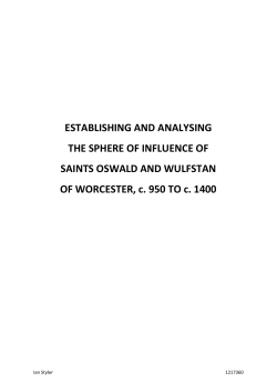 Establishing and analysing the sphere of influence of Saints Oswald