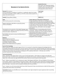 REGIONS OF THE UNITED STATES