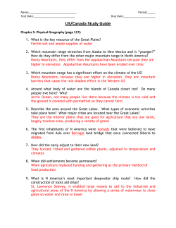 US/Canada Study Guide