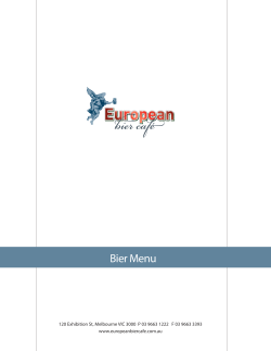 Bier Menu