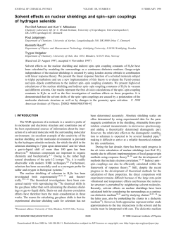 Solvent effects on nuclear shieldings and spin&ndash;spin couplings of