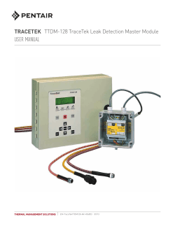 TTDM-128 User Manual - Pentair Thermal Management