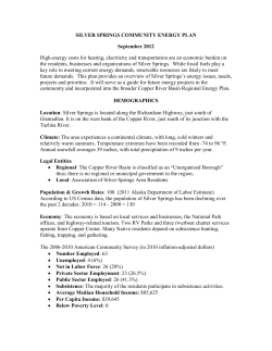 SILVER SPRINGS COMMUNITY ENERGY PLAN September 2012
