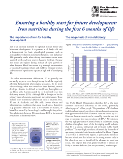 Ensuring a healthy start for future development: Iron nutrition