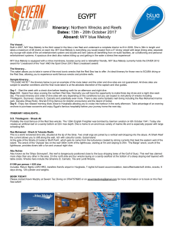 EGYPT - Shrewsbury Sub Aqua Club