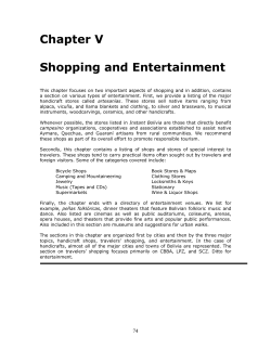 Chapter V Shopping and Entertainment