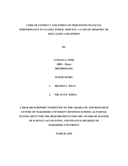 investigating the impact of code of conduct and ethics on perceived