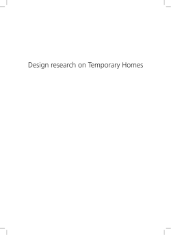 Design research on Temporary Homes
