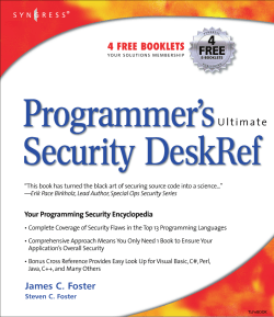 Programmer`s Ultimate Security DeskRef