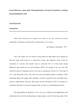Sexual Behaviour among Male Methamphetamine and Heroin