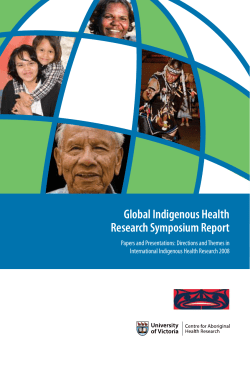 Global Indigenous Health Research Symposium Report: Papers and