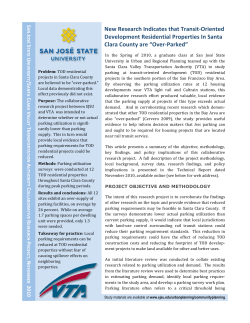 New Research Indicates that Transit‐Oriented Development