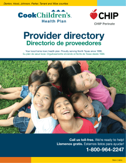 CHIP Provider Directory - Cook Children`s Health Plan