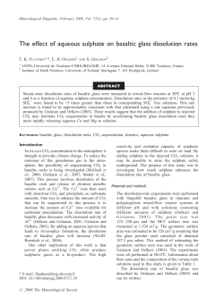 The effect of aqueous sulphate on basaltic glass dissolution rates