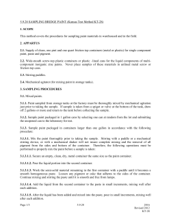 5.9.28 SAMPLING BRIDGE PAINT (Kansas Test Method KT
