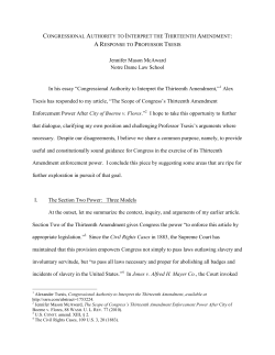 Jennifer Mason McAward Notre Dame Law School In his essay