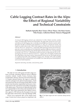 Cable Logging Contract Rates in the Alps: the Effect of Regional